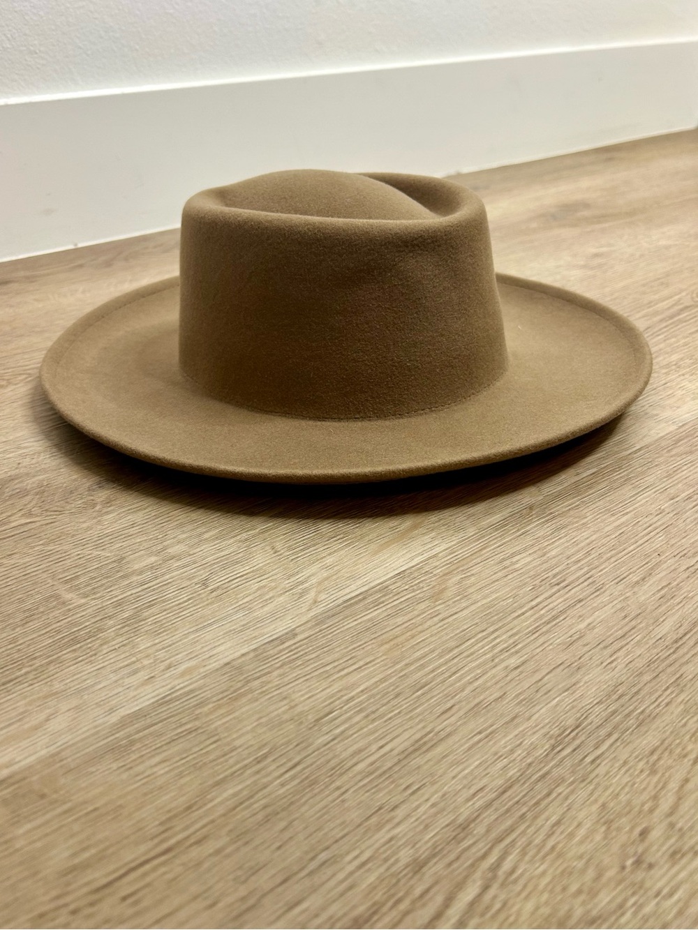 Gigi Pip 100% Australian Wool Brown Wide Brim Hat